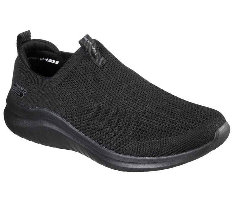 Skechers Herr Svarta Slip On - Ultra Flex 2.0 - Kwasi - Sverige (XZOKQ-1984)